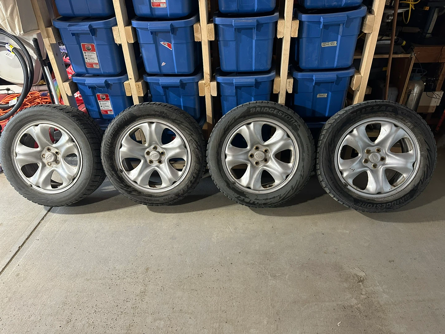 Set of 4 Bridgestone Blizzak WS80 Winter Tires
