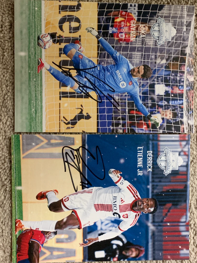 2 Toronto FC Autographed Player Photos