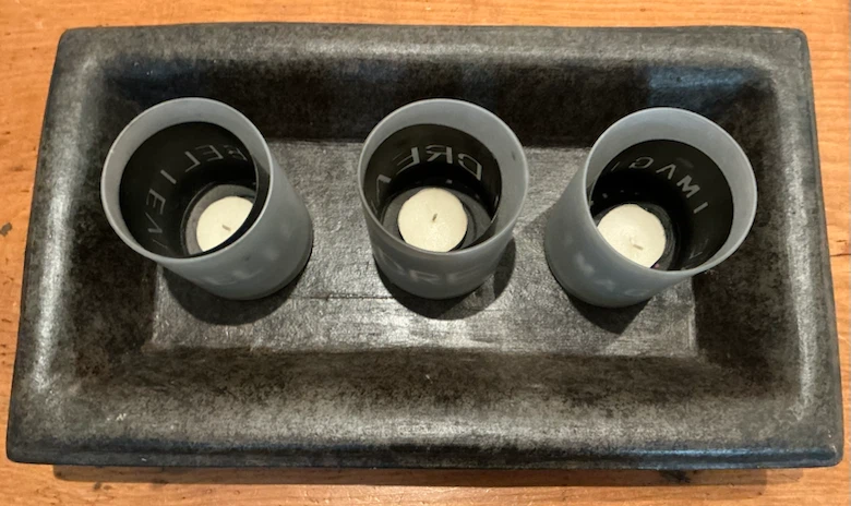 3-Piece Candle Holder Tray Set