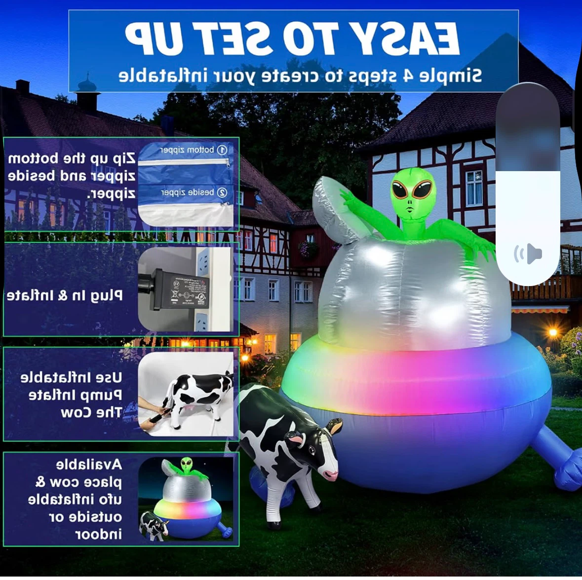 Alien UFO and Cow Inflatable Decor - photo 3