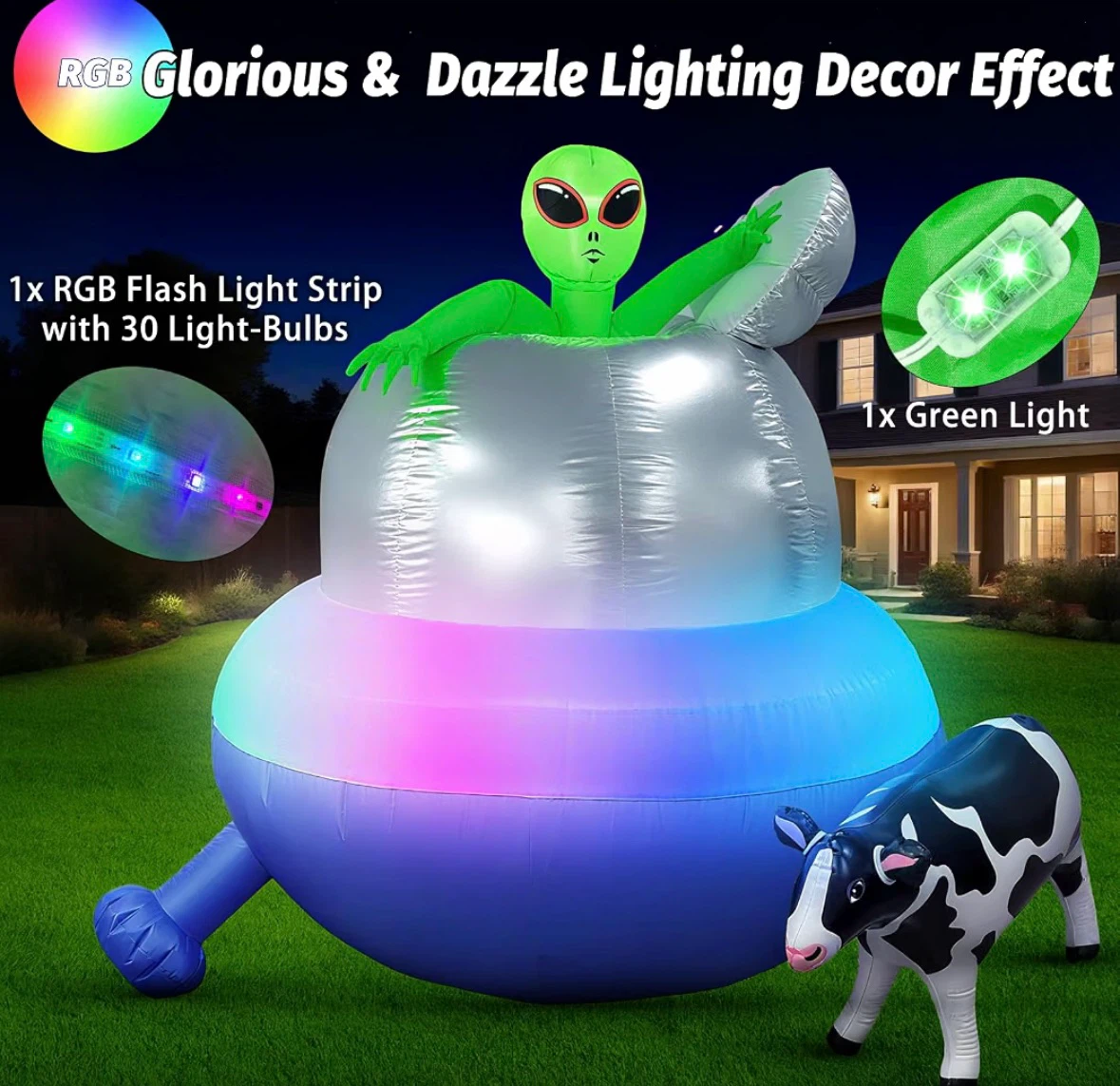 Alien UFO and Cow Inflatable Decor - photo 4