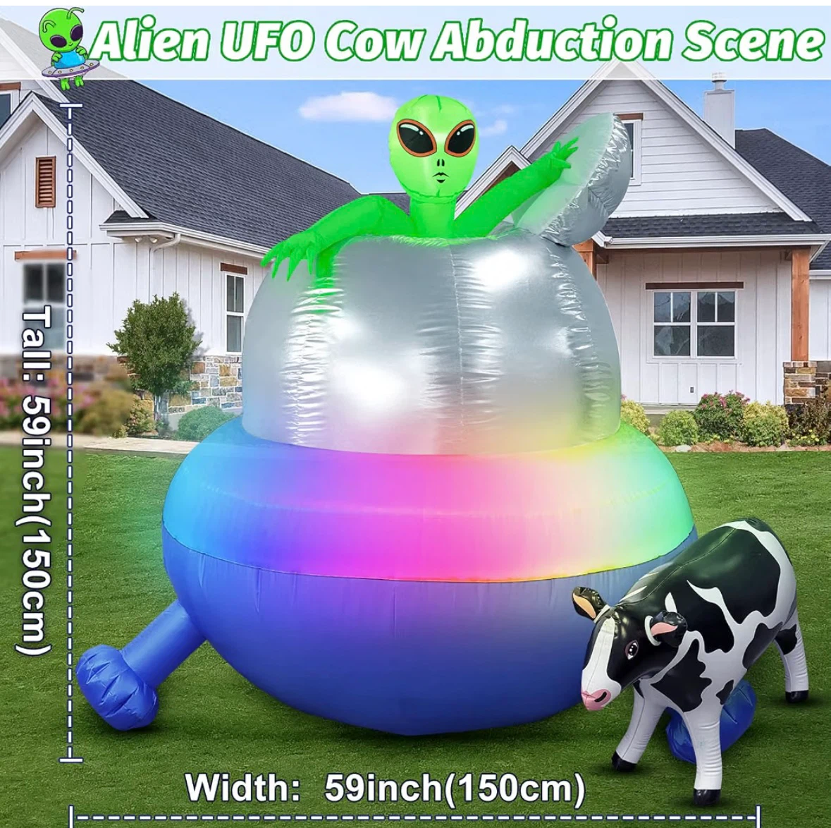 Alien UFO and Cow Inflatable Decor - photo 5