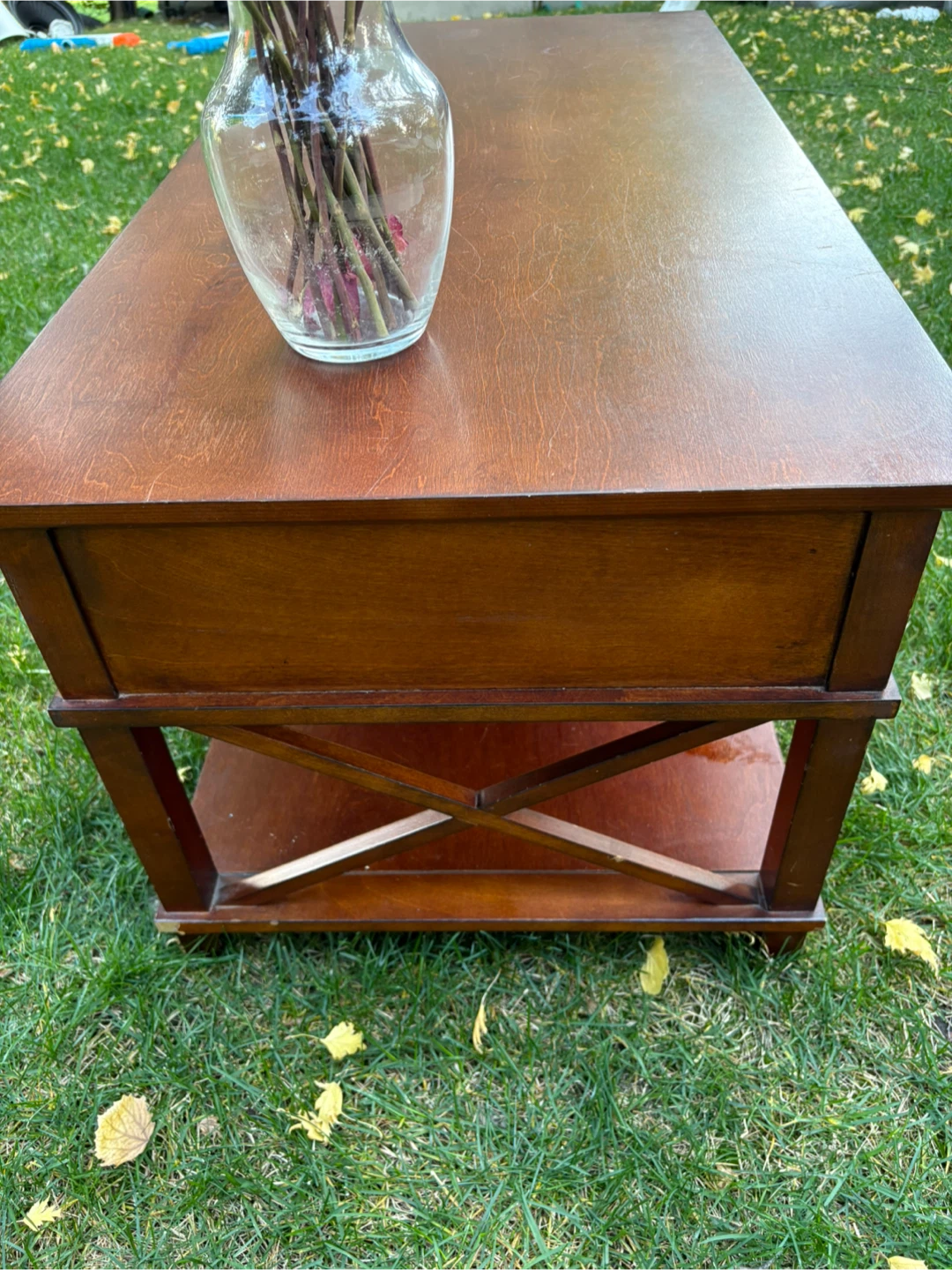 Beautiful warm Coffee Table with Drawer and Shelf - photo 2