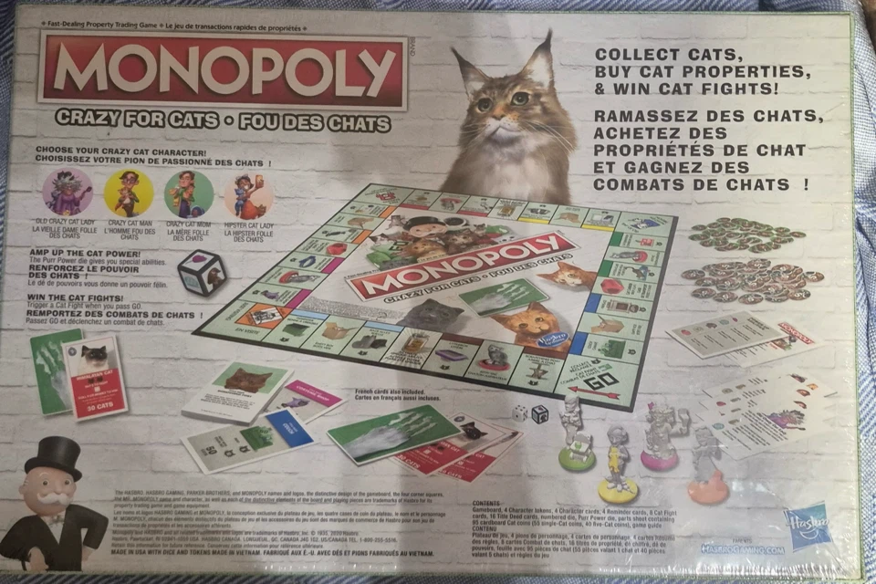 Monopoly Crazy for Cats Edition Board Game - photo 2