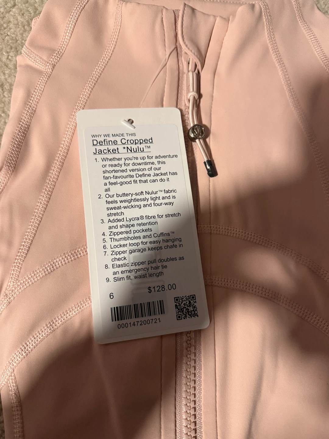 Lululemon Define Cropped Jacket Nulu Size 6 - photo 2