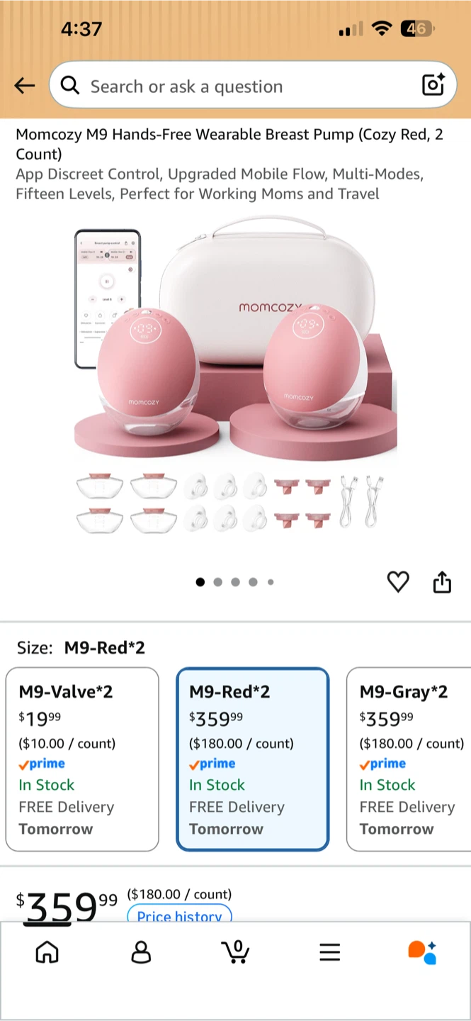 Momcozy M9 Hands-Free Wearable Breast Pump - photo 2