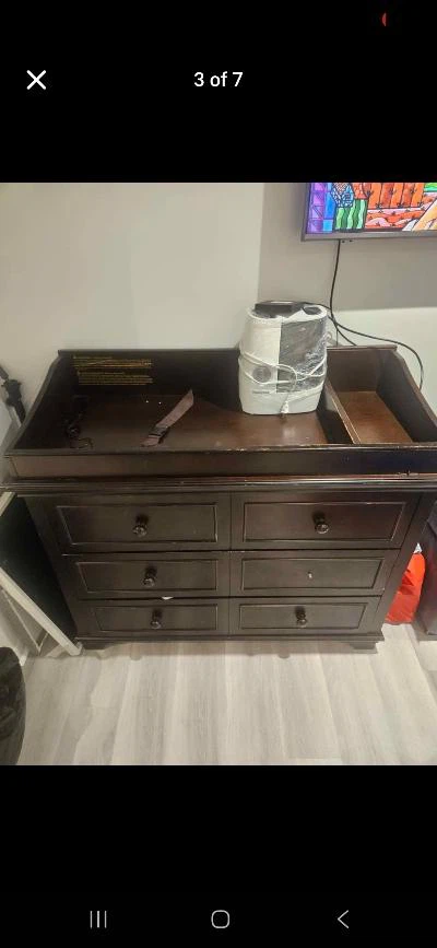 Dark Brown Baby Change Table Dresser - photo 3
