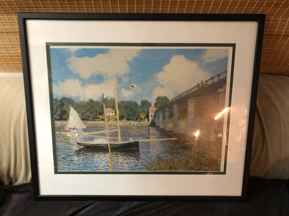 Claude Monet The Bridge at Argenteuil Framed Print