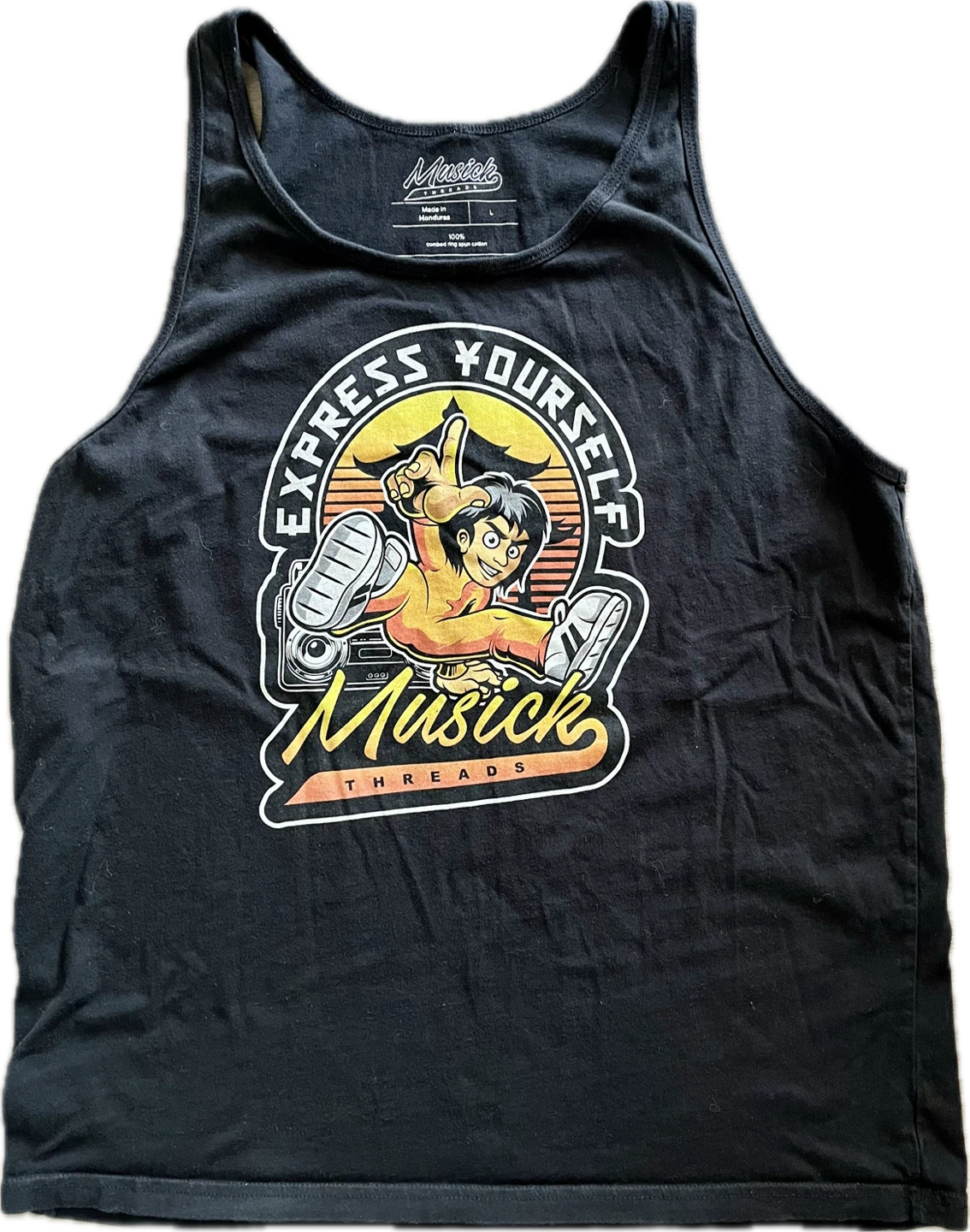 Musick Threads Tank Top Black Large
