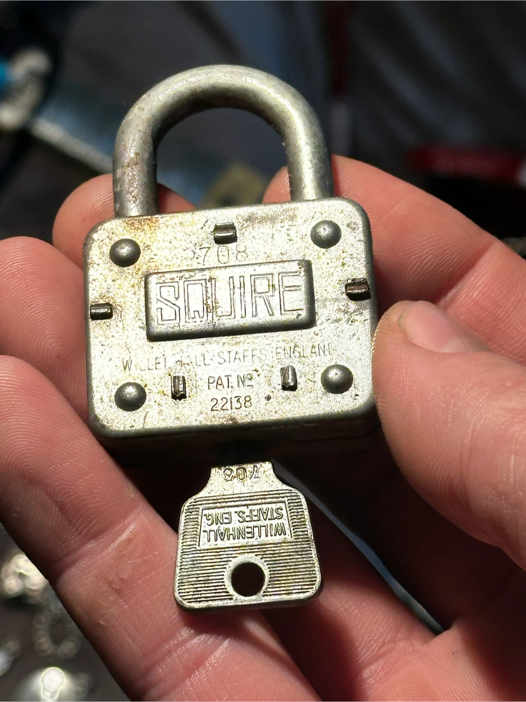Antique Squire 708 padlock Made in England
