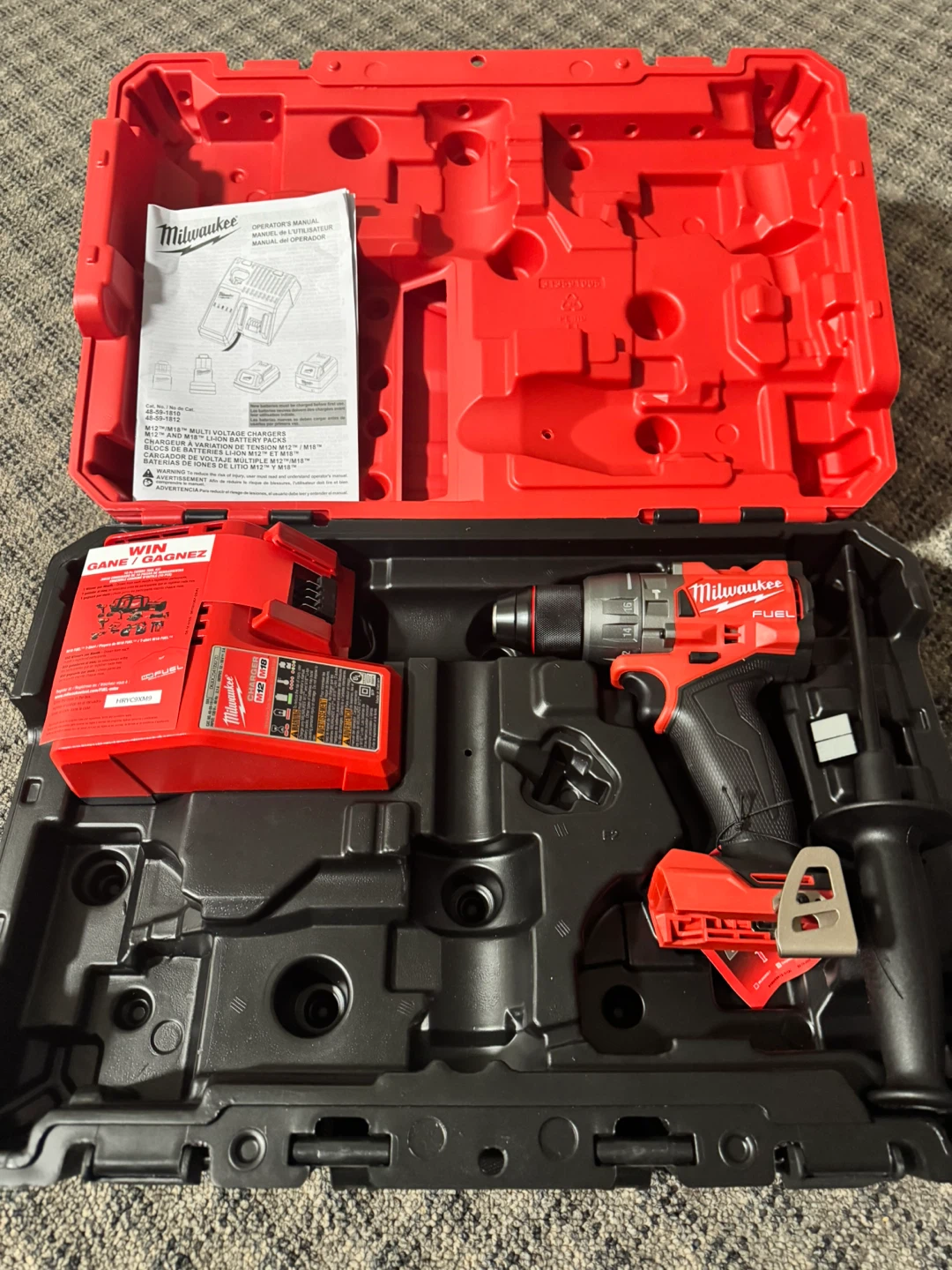 Milwaukee M18 FUEL Drill with Charger and Case