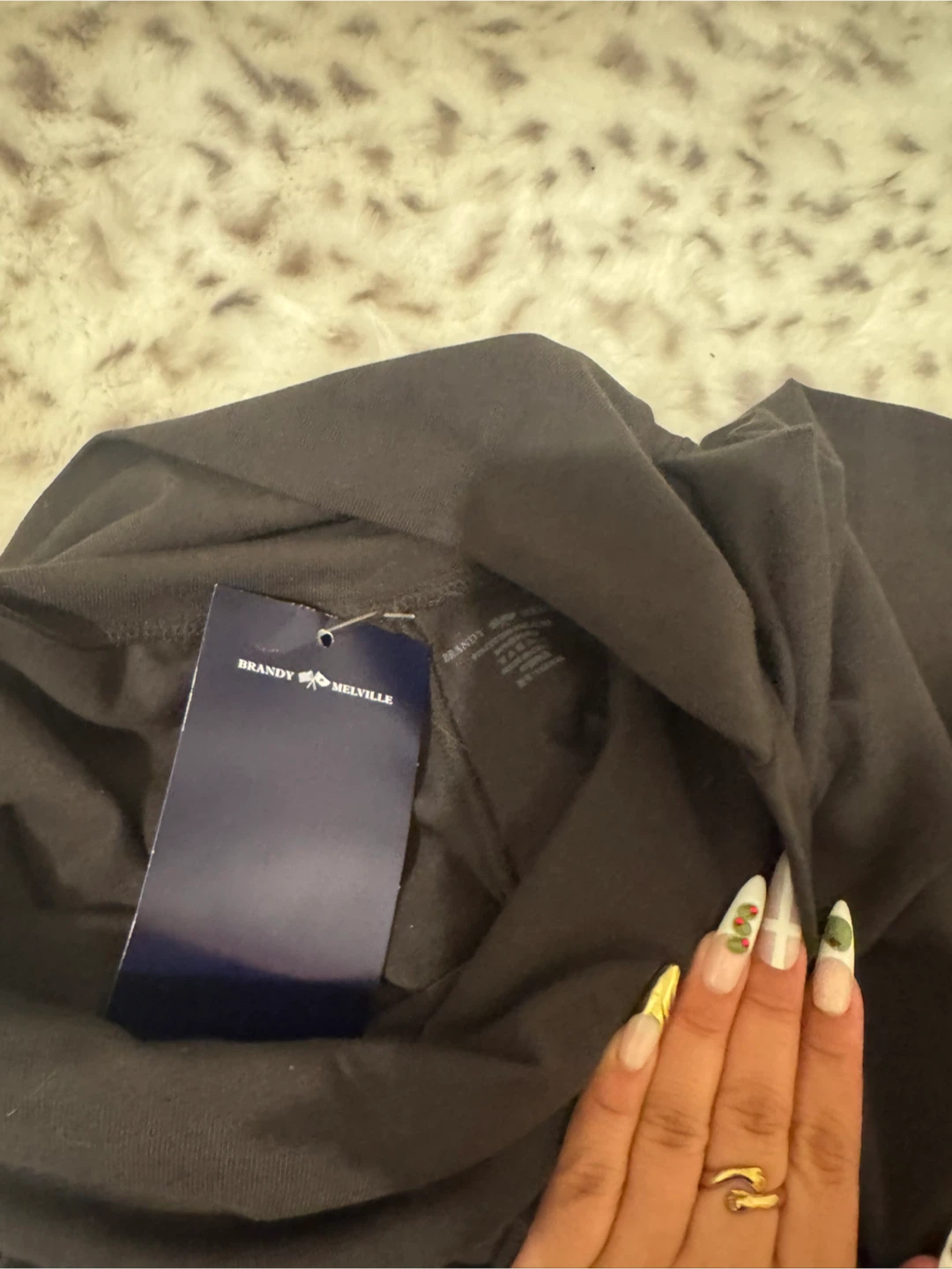 Brandy Melville Foldover Pants Black Priscilla pants - photo 2