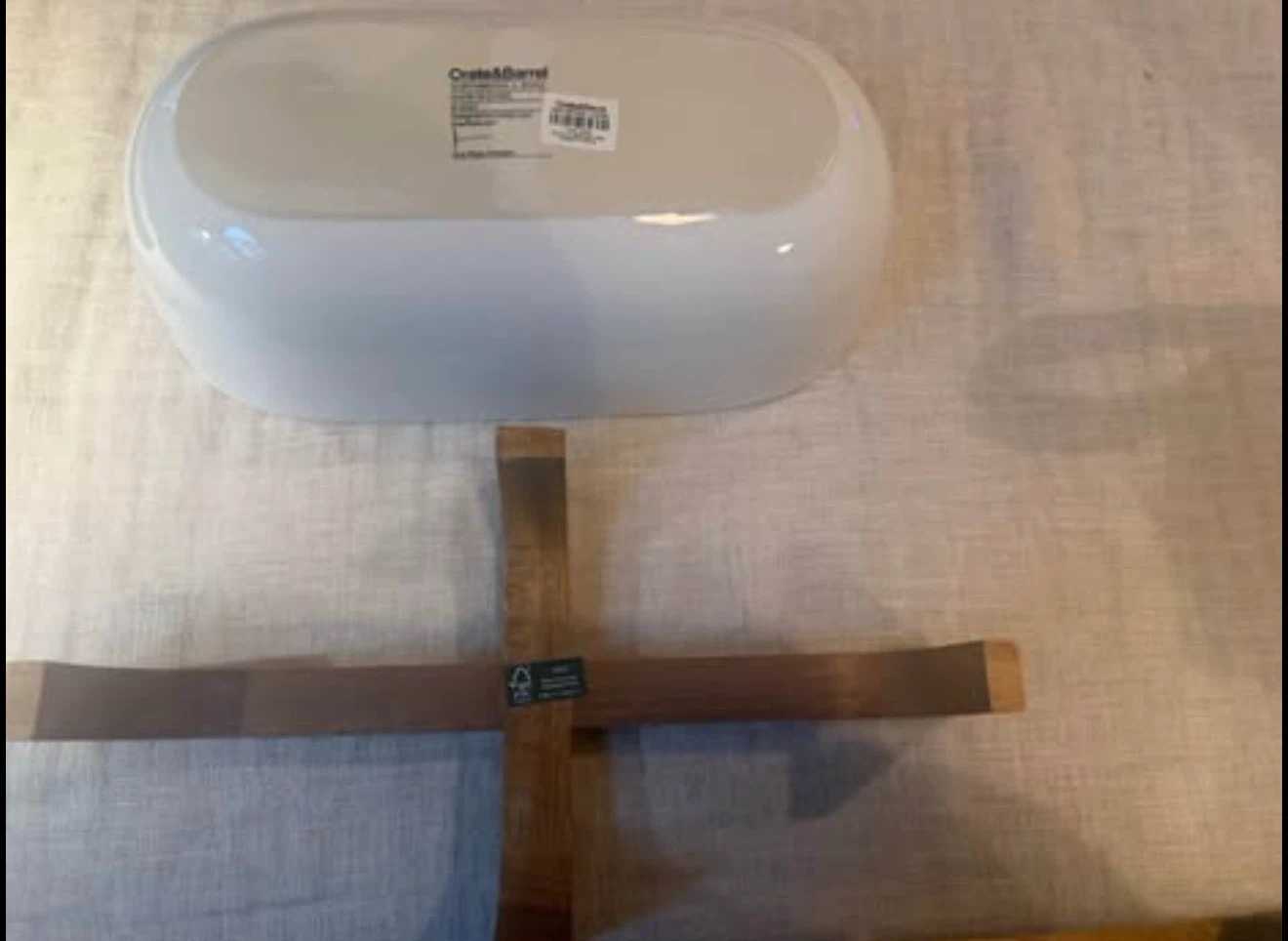 Crate & Barrel Ceramic Oven-to-Table Divided Serving Bowl - photo 4