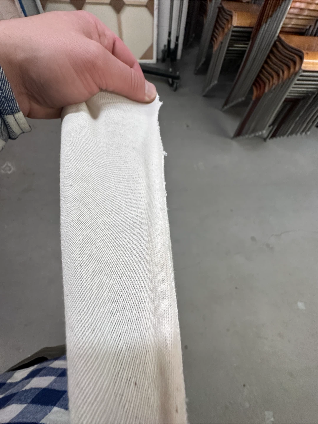 Large Roll of Cream Cotton Fabric - photo 4