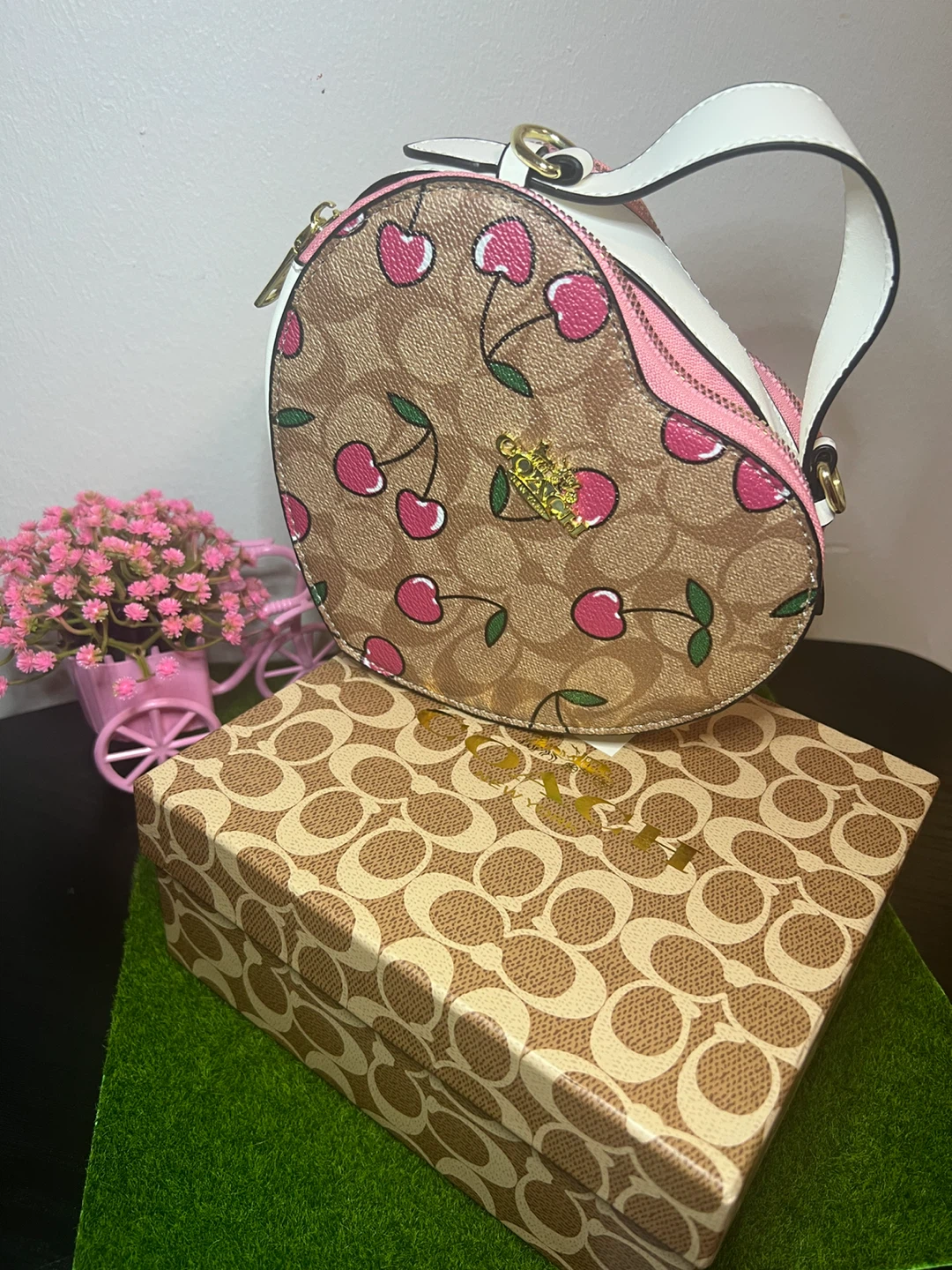 Coach Heart Crossbody Bag with Cherry Print - photo 2