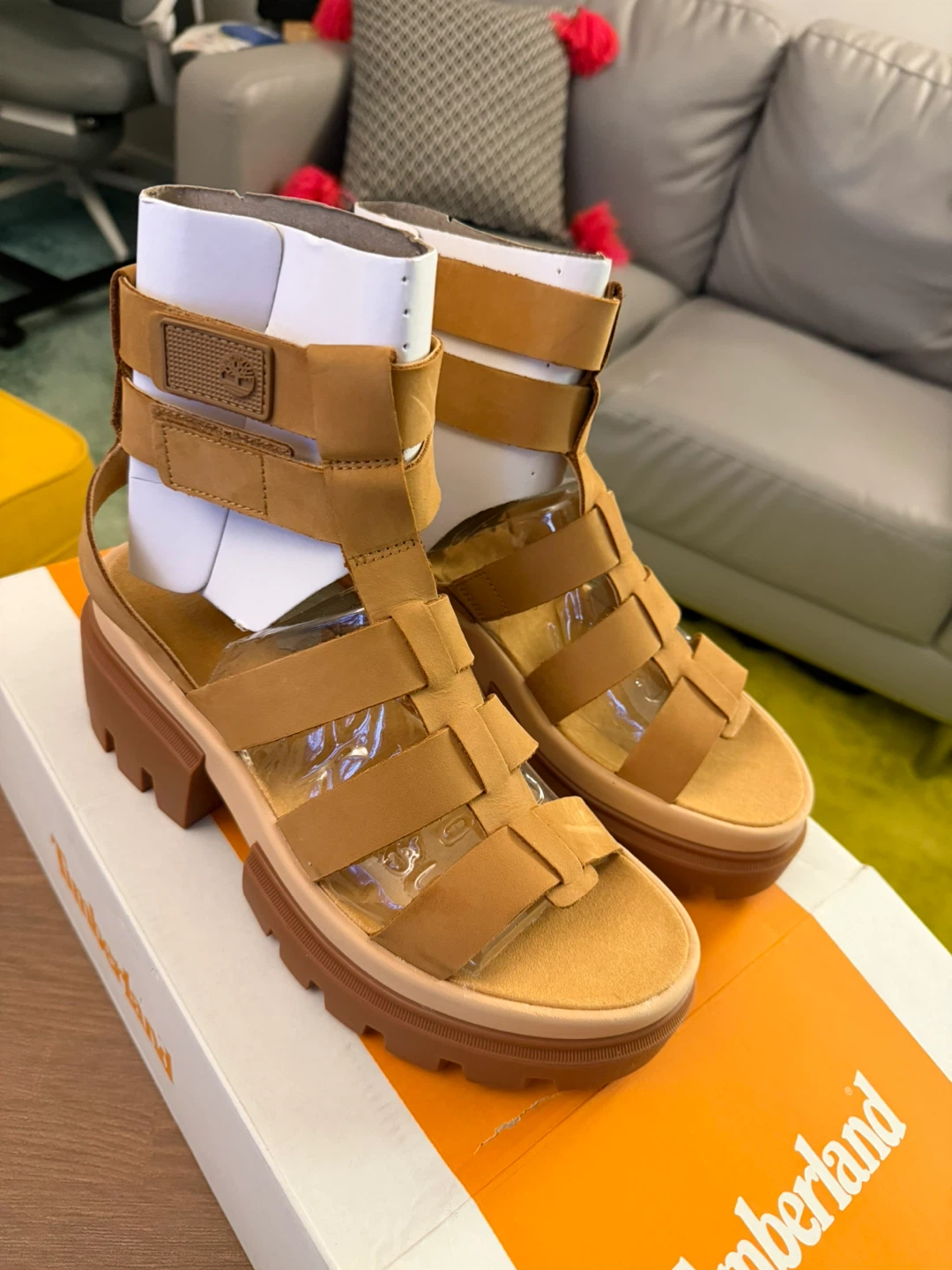 Timberland Everleigh Ankle Strap Sandals Wheat Nubuck - photo 2