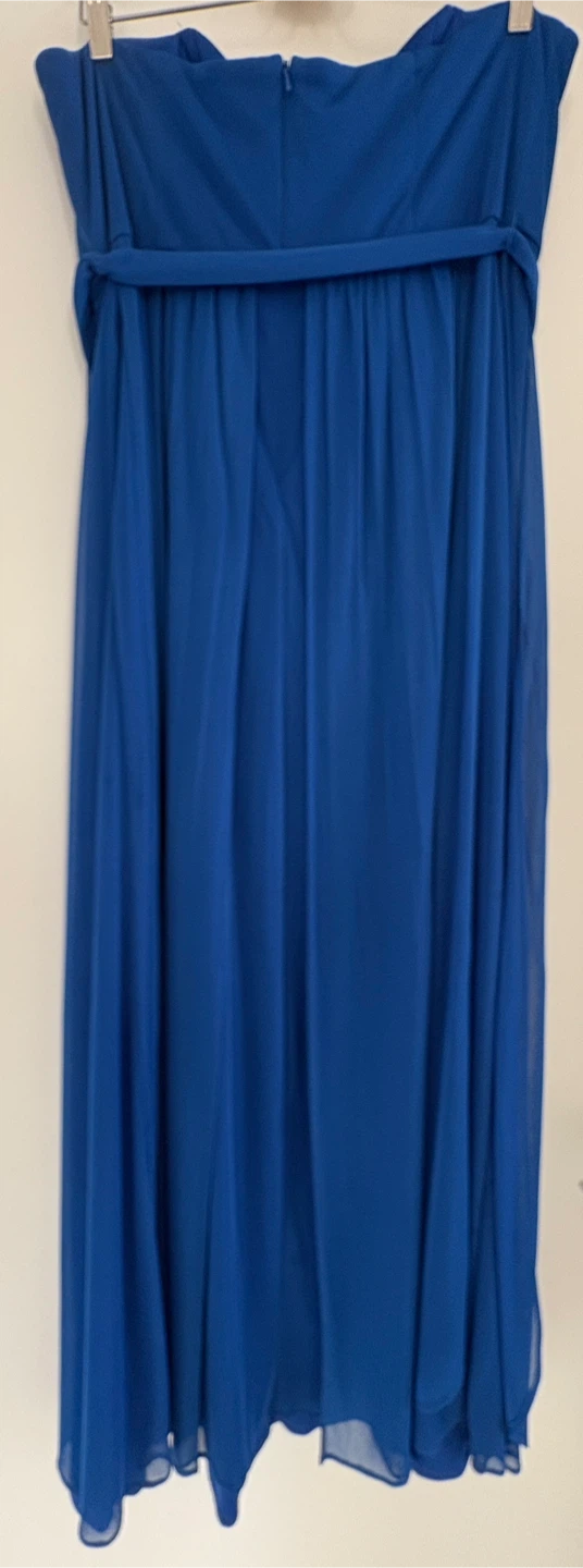 Size 16 David's Bridal Strapless Blue Dress Size 16 - photo 2