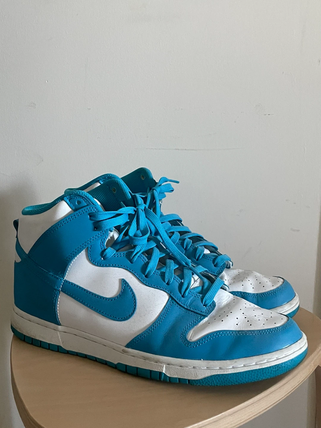Nike Dunk High Blue and White Sneakers