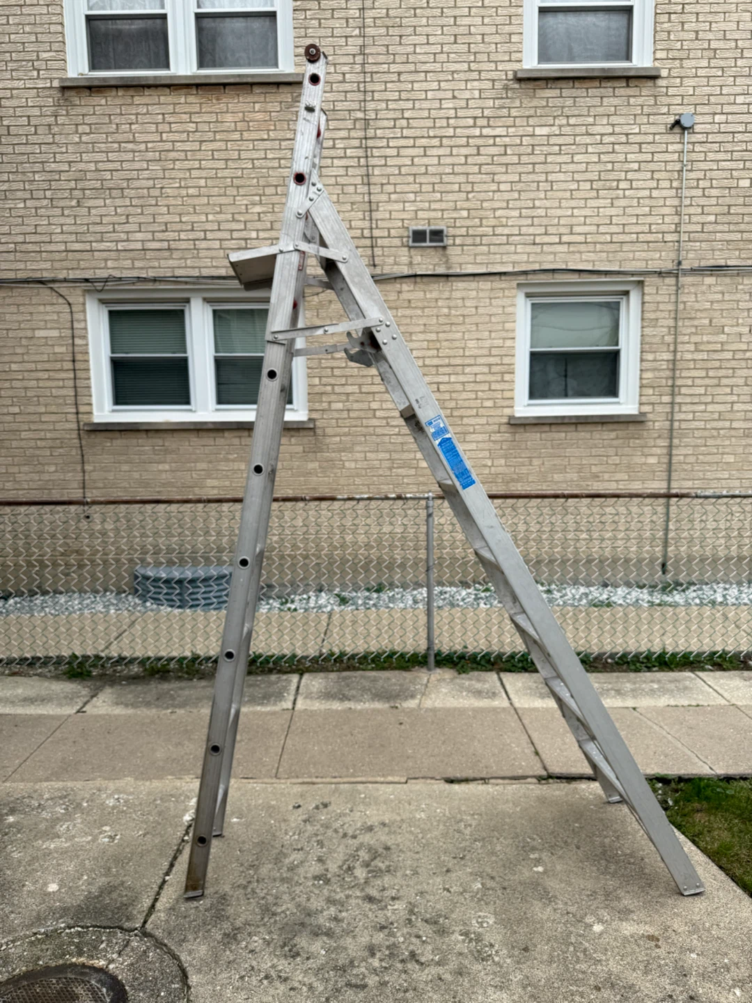 Sears Medium Duty 8ft Aluminum Ladder. $100.00 or best offer - photo 2