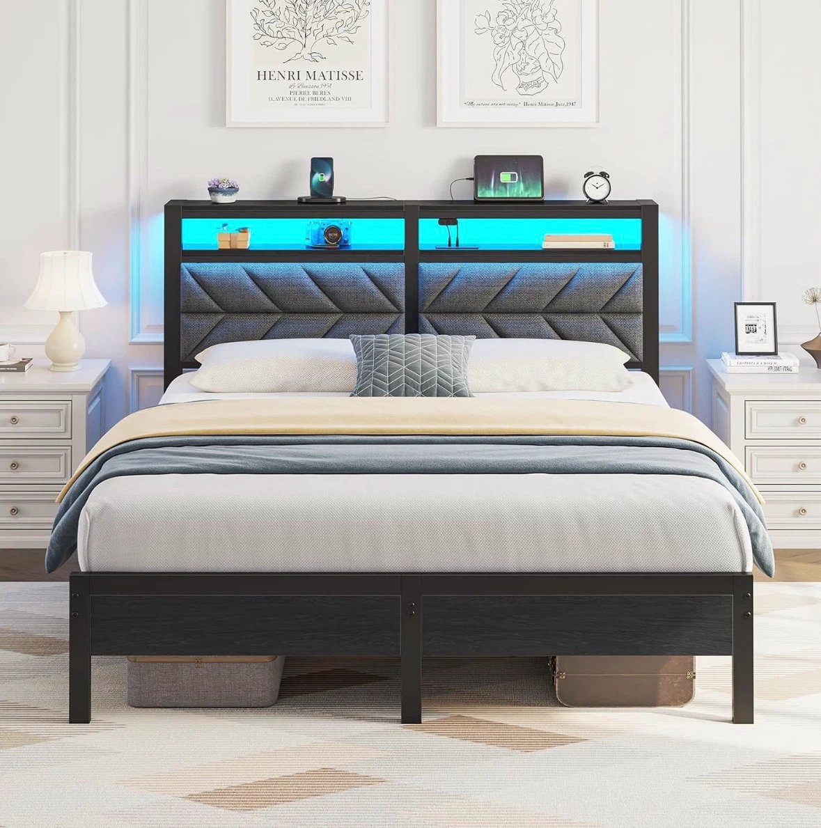 Full-Size Complete Bed Set: Hybrid Mattress + Bed Frame