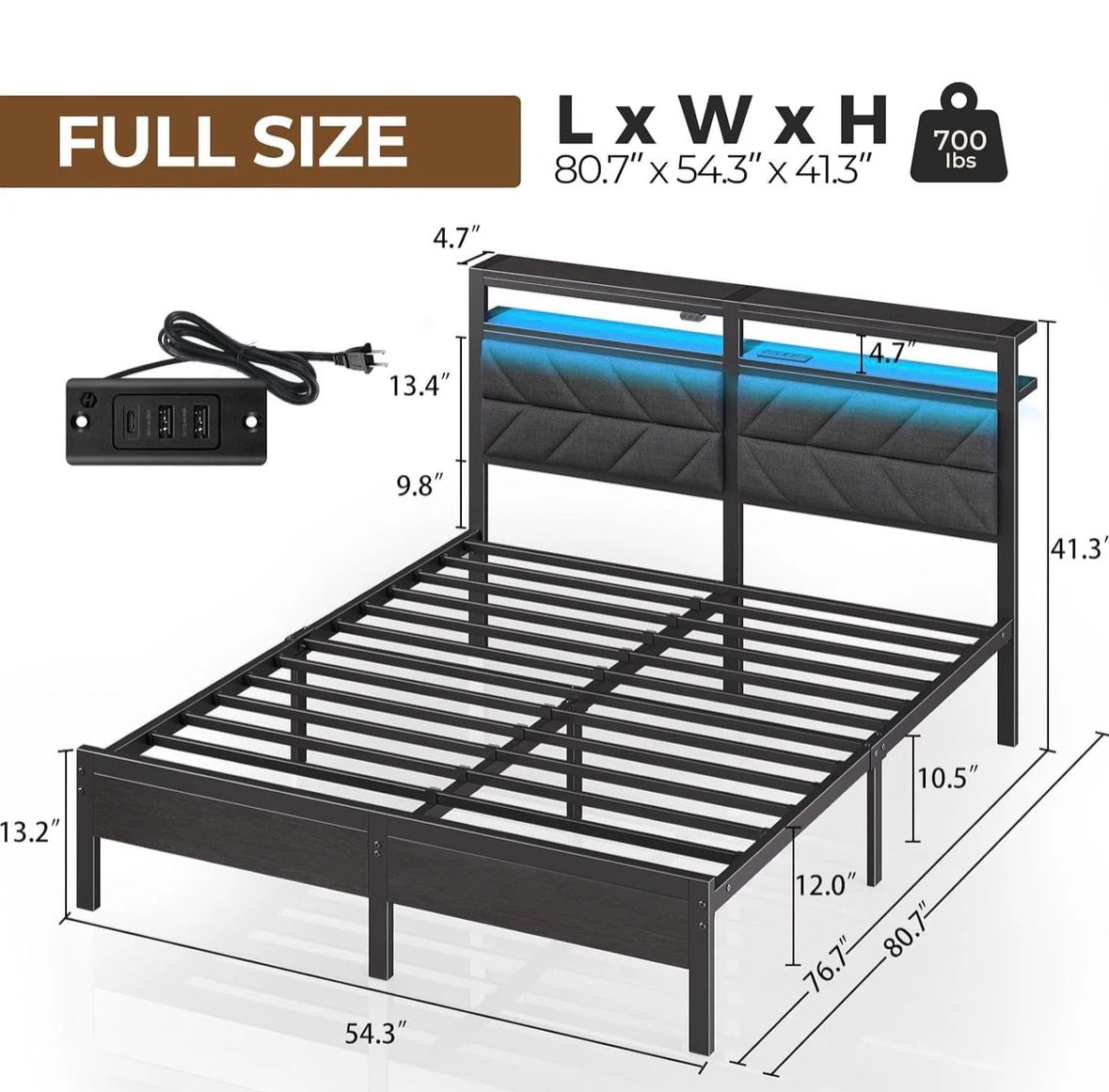 Full-Size Complete Bed Set: Hybrid Mattress + Bed Frame - photo 2
