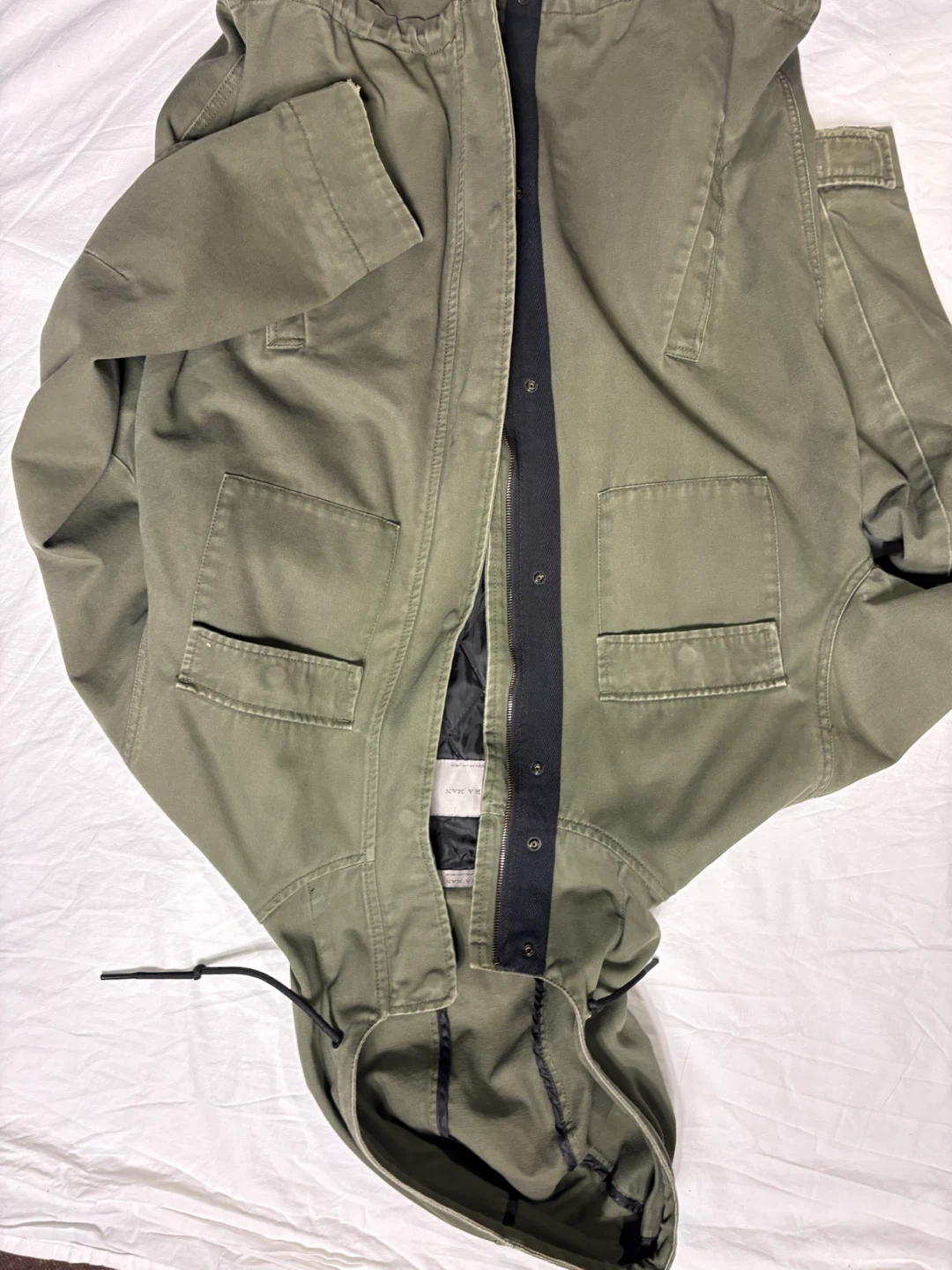 Zara Man Olive Green Hooded Jacket - photo 3