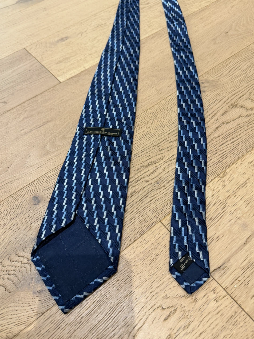 Ermenegildo Zegna blue silk necktie - photo 5