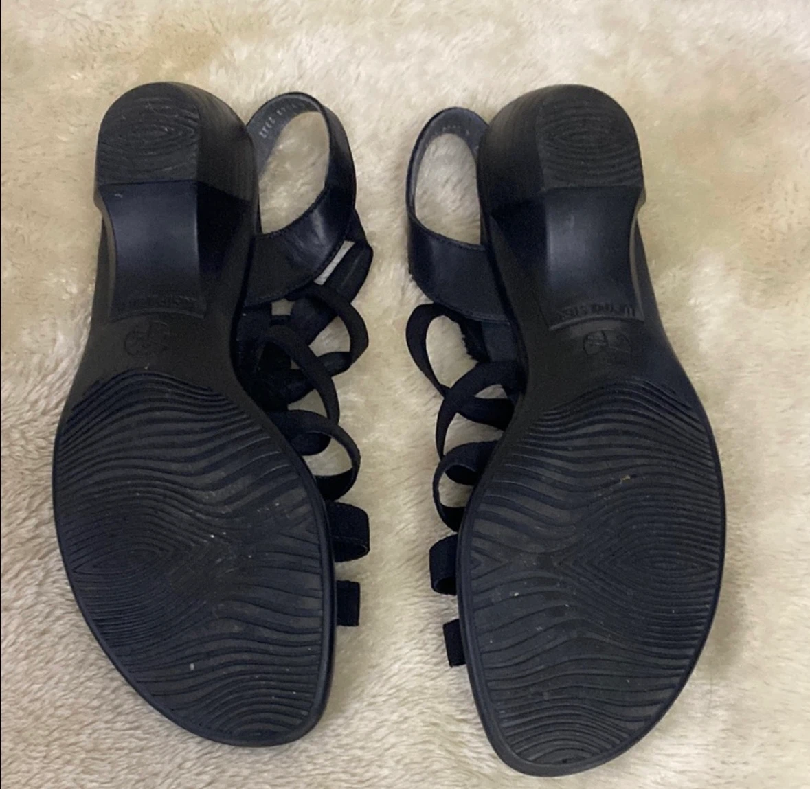 Black Luftpolster Elastic Sandals Size 9 1/2 - photo 2
