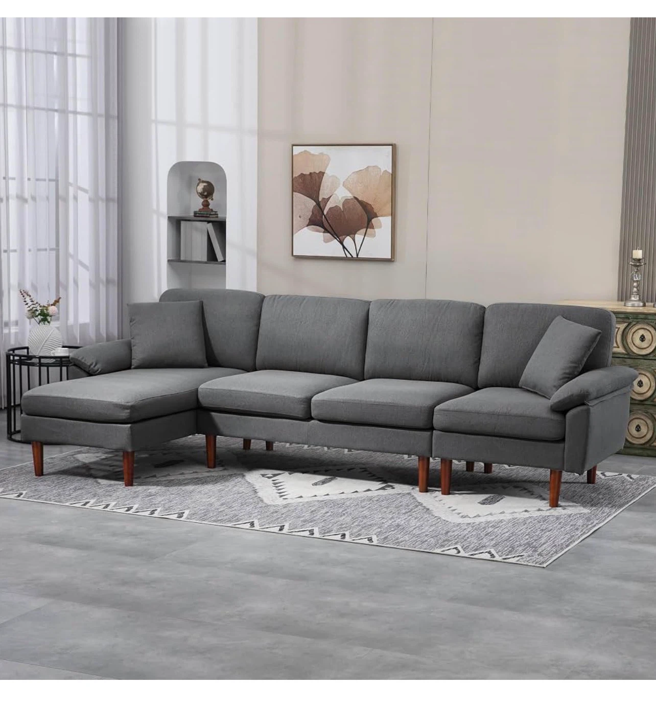 L-Shaped Sectional Sofa – 111” – Reversible Chaise