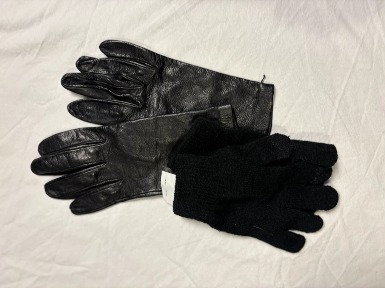 Black Leather Gloves