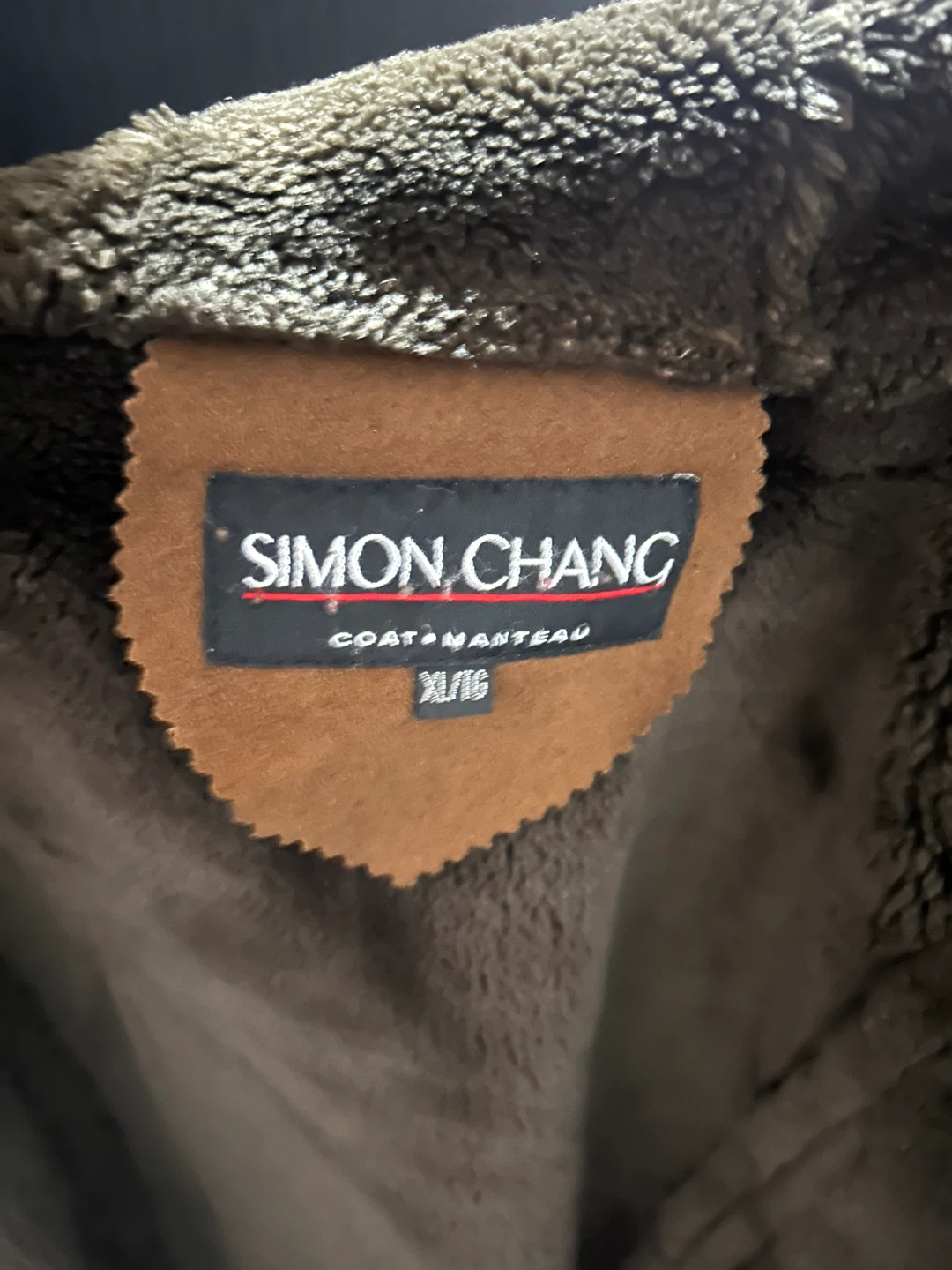 Simon Chang Faux Suede Fur Trim Coat XL - photo 4