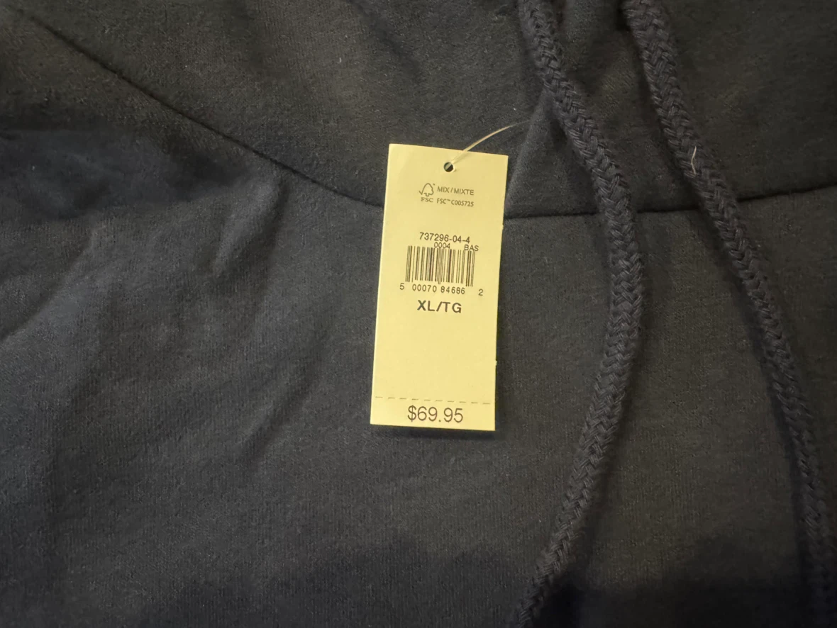 NWT Men’s GAP VintageSoft XL Navy Blue Hoodie - photo 3