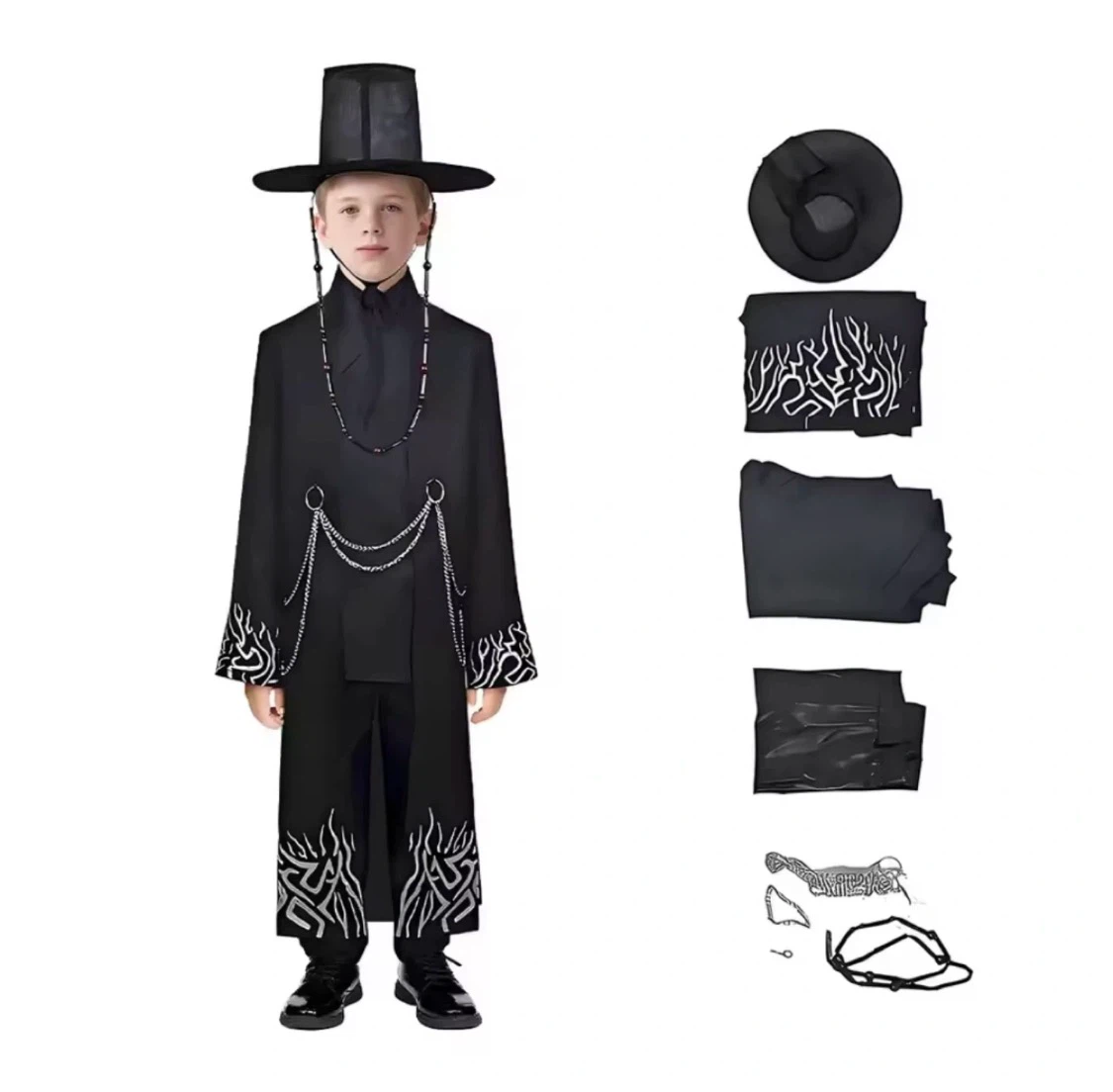 Kpop demon hunters/ Kids Halloween Costume - Black and Silver - photo 2