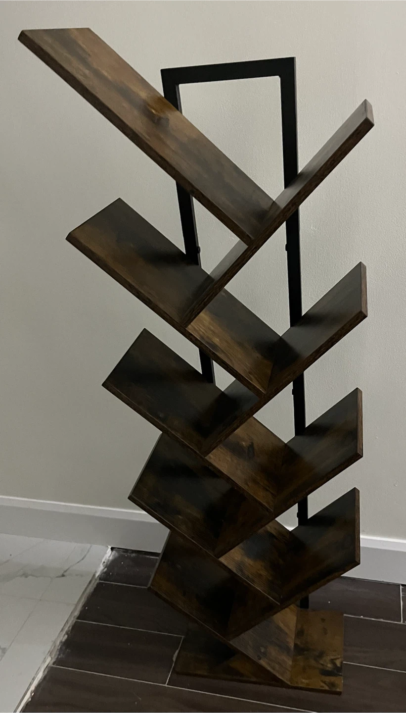 Rustic Industrial Tree Bookshelf