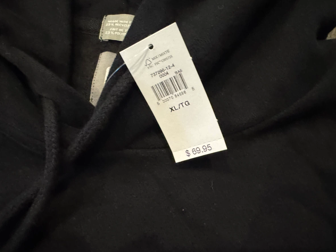 NWT Men’s GAP VintageSoft XL Black Hoodie - photo 3
