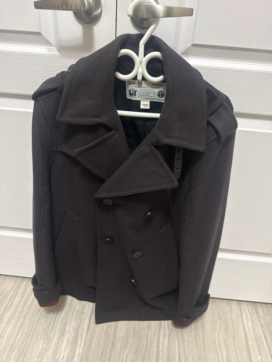 Diesel Co. Military Style Pea Coat XXL