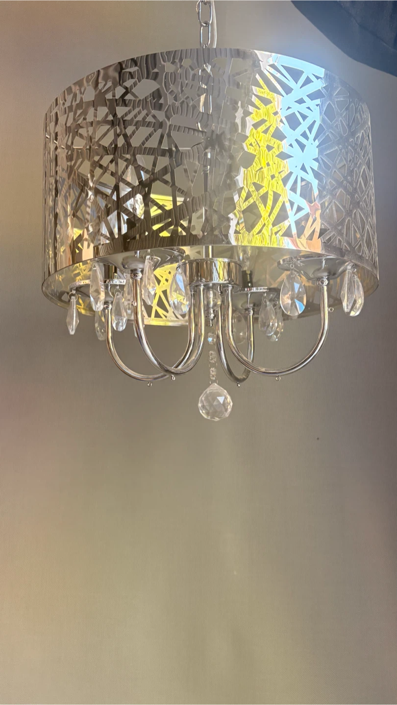 Chrome Crystal Chandelier Light Fixture - photo 2