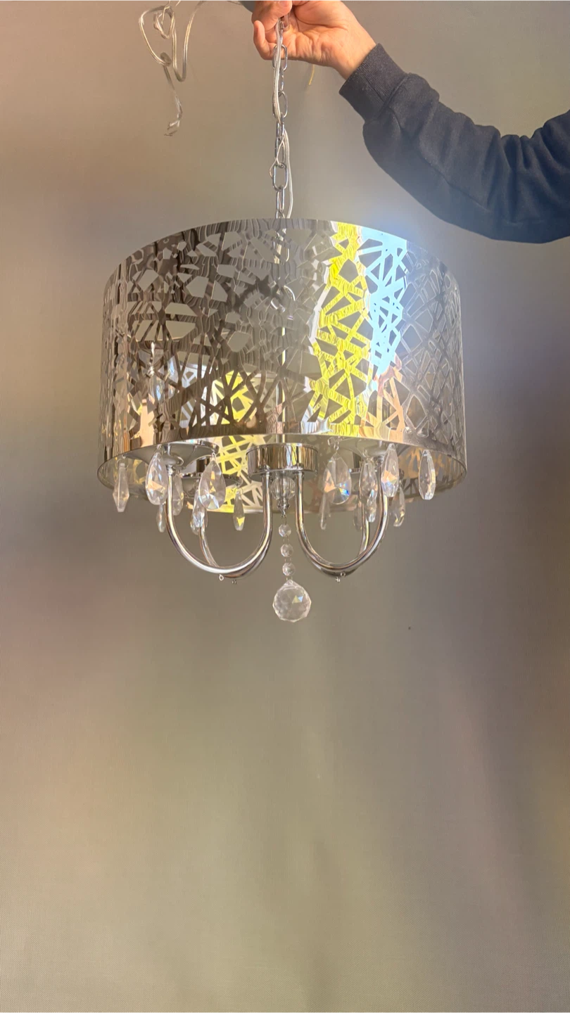 Chrome Crystal Chandelier Light Fixture - photo 3