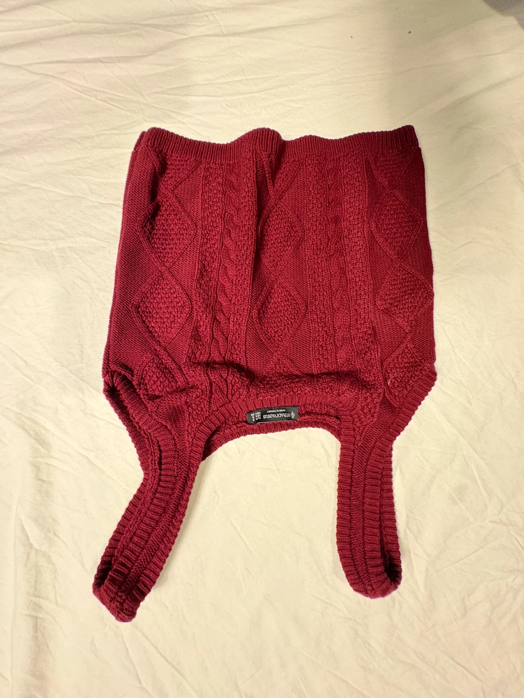 Stradivarius Burgundy Cable Knit Tank Top - photo 2