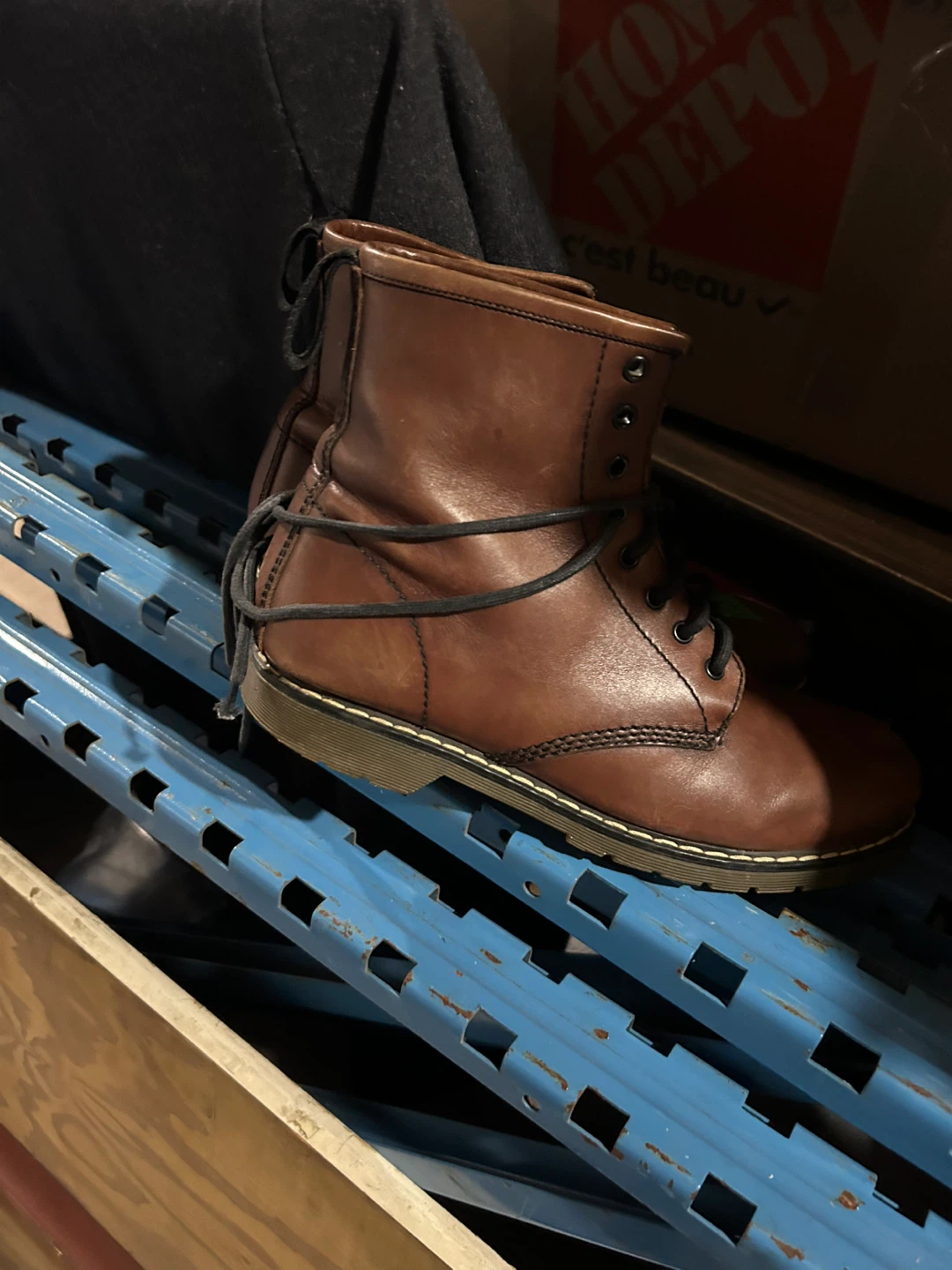 Brown Leather Boots Size 10 - photo 2