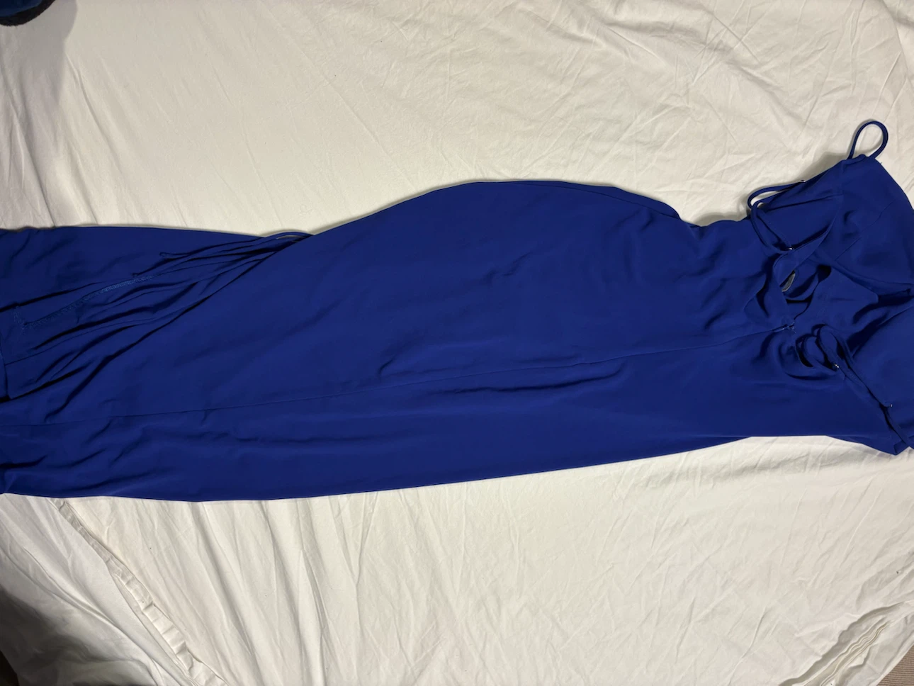 Zara Royal Blue Ruched Midi Dress - photo 4