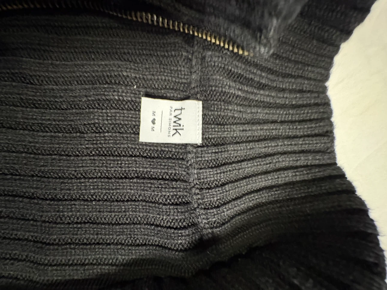 Twik par Simons ribbed zip-up sweater - photo 2