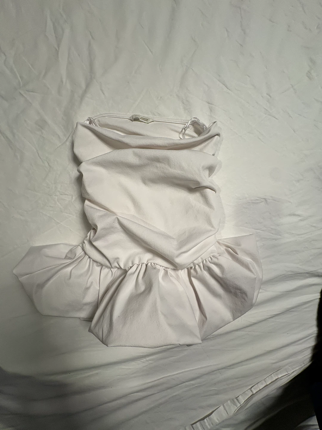 Zara White Ruffle Top - photo 2