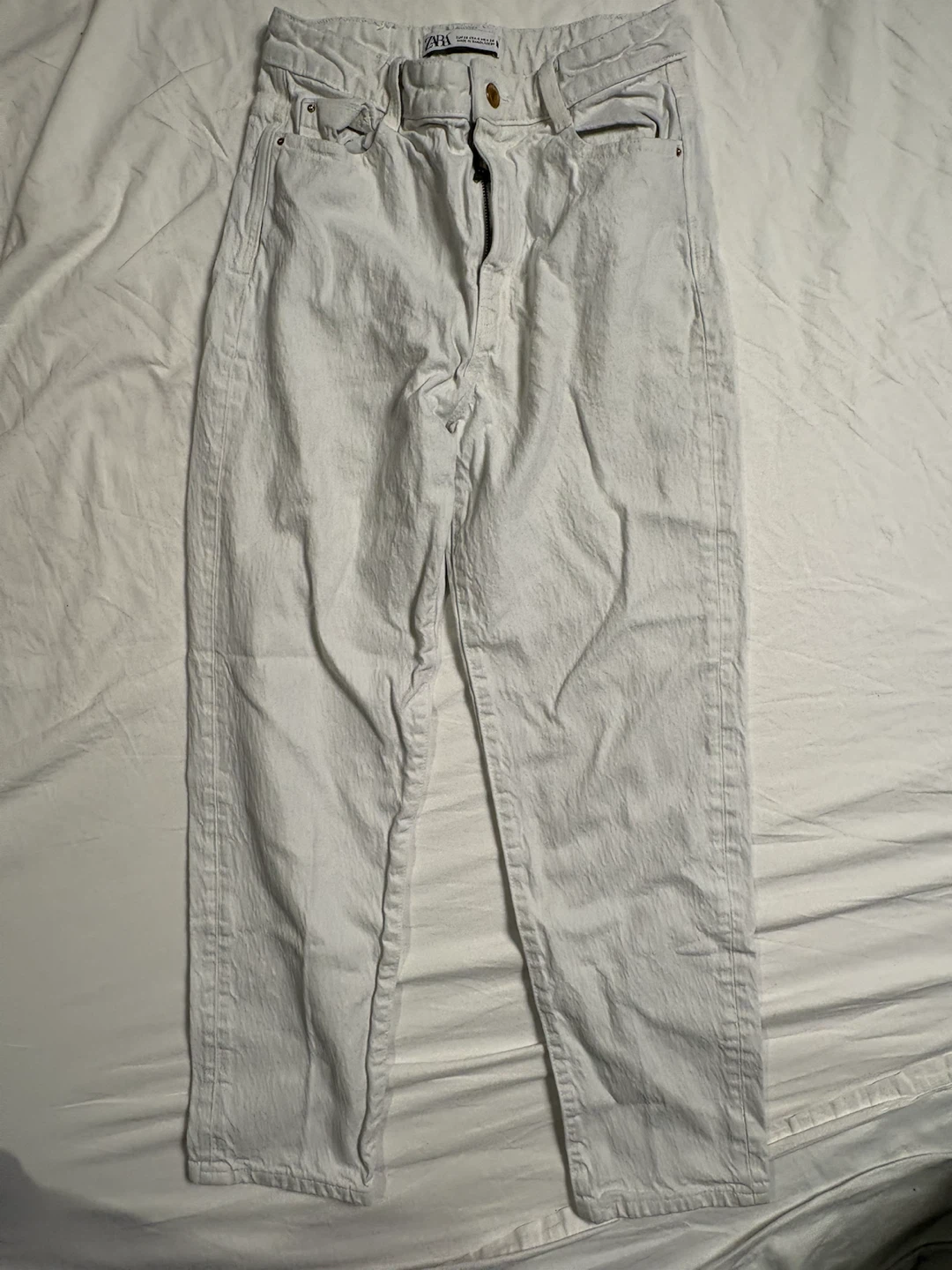 Zara White Denim Jeans - photo 3