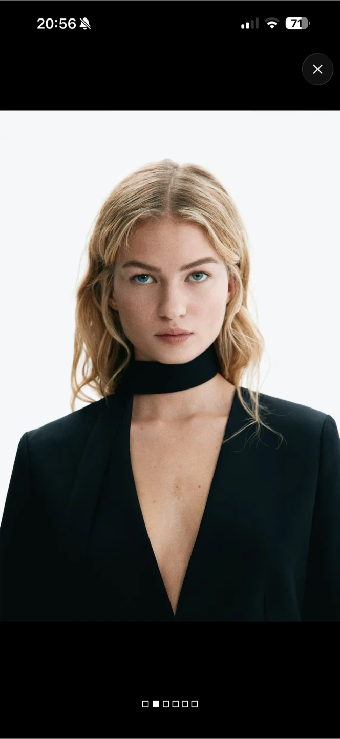 ZARA Black Blazer with Scarf Detail - photo 2