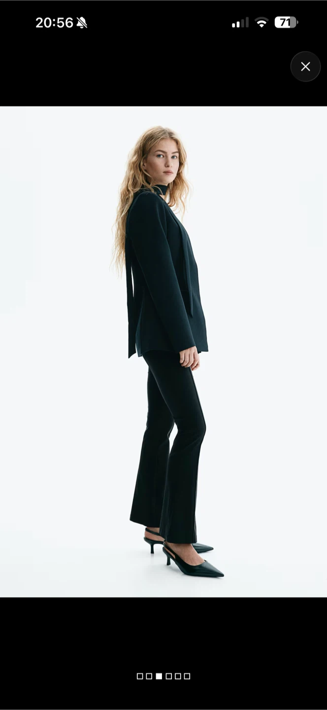 ZARA Black Blazer with Scarf Detail - photo 3