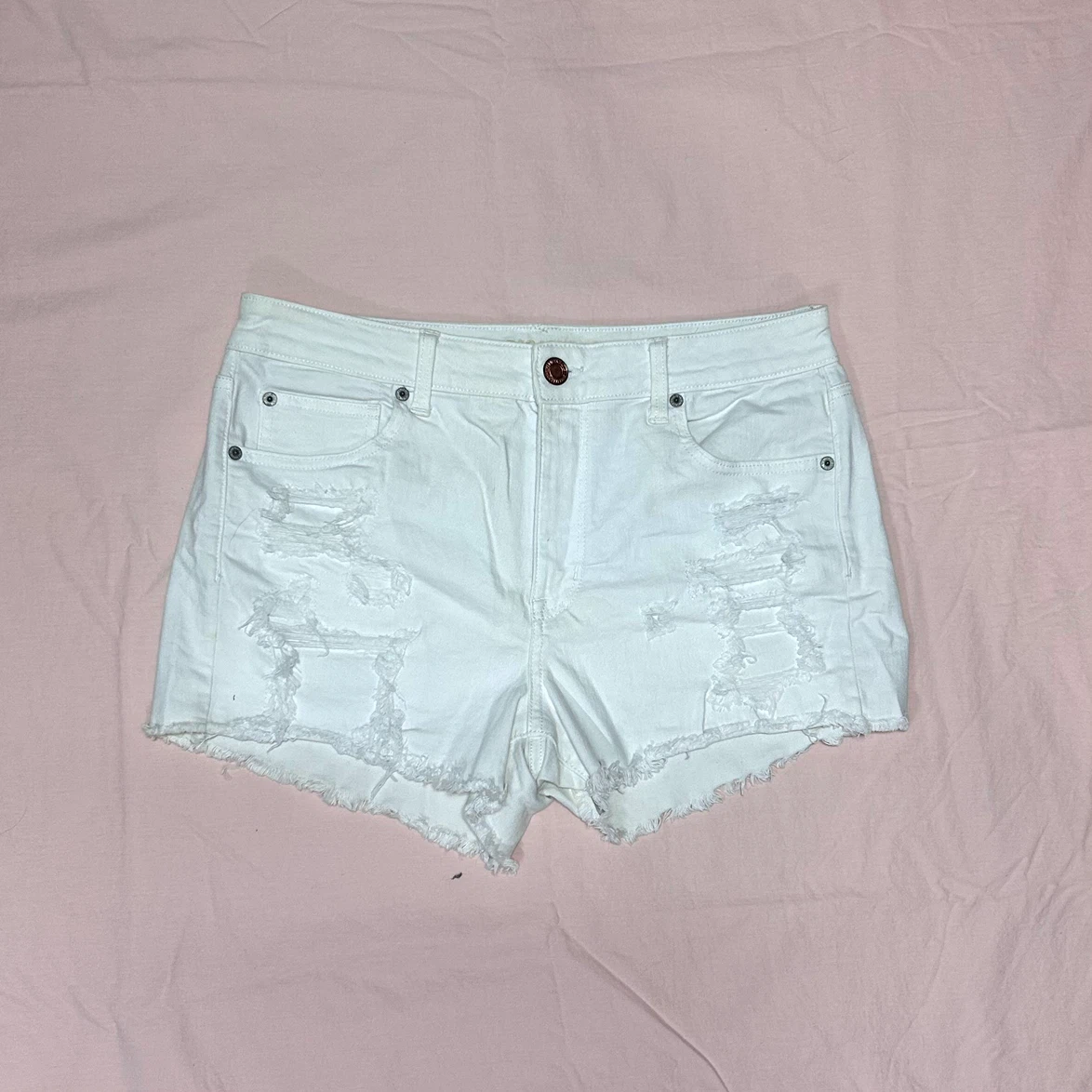 American Eagle White Denim Shorts