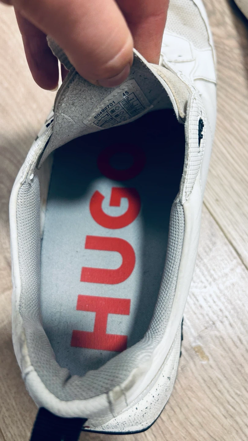 HUGO Men’s White Sneakers – Size EU 45 – No Laces - photo 5