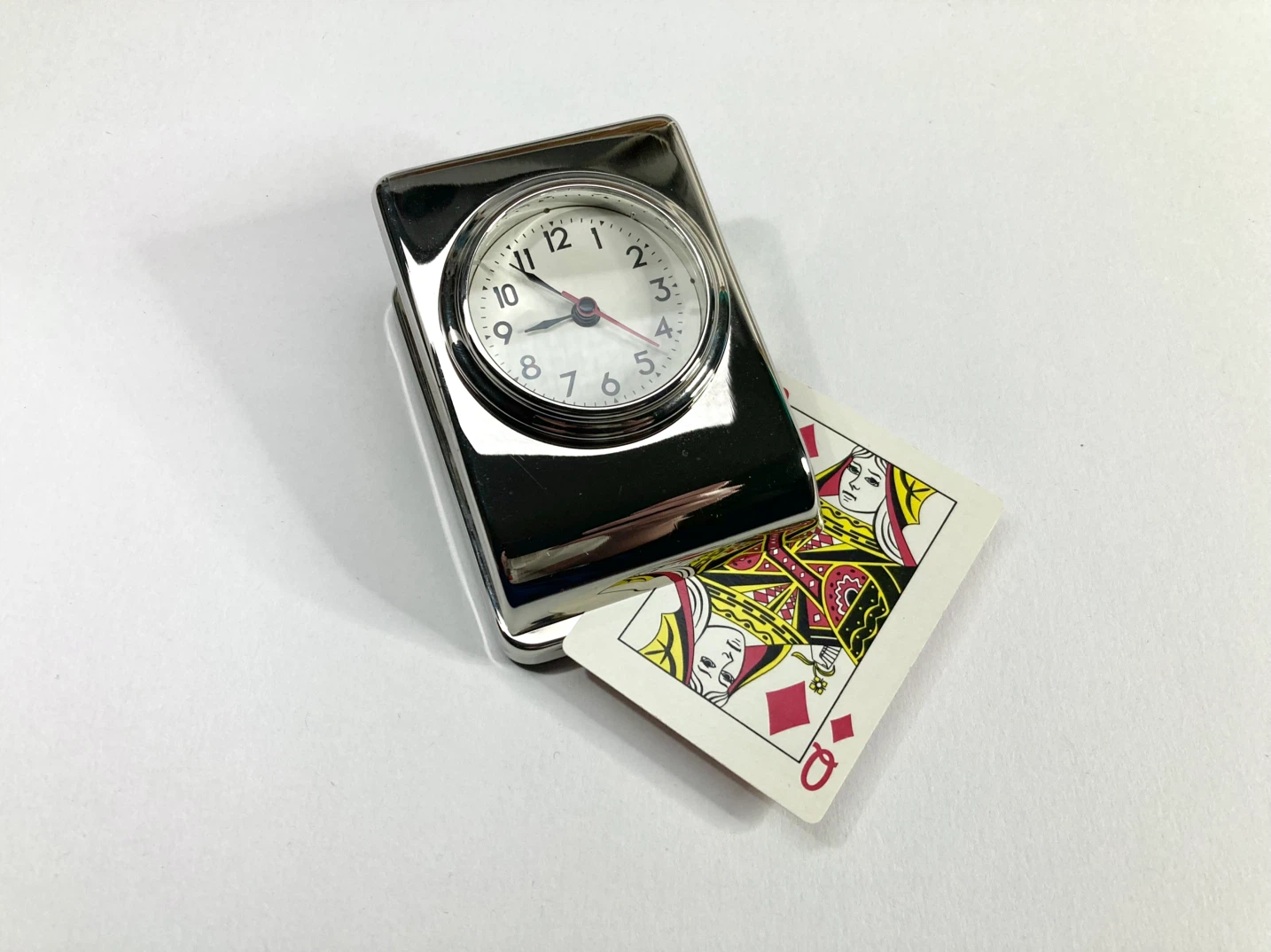 Vintage Chrome Clip Clock - Y2K Pottery Barn - photo 2