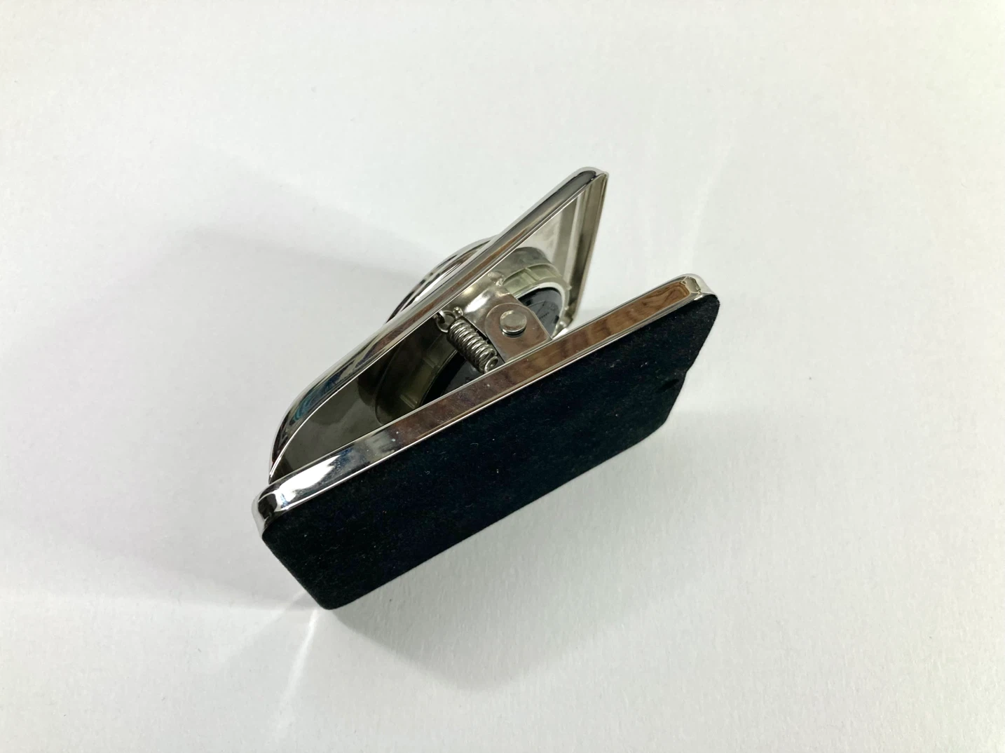 Vintage Chrome Clip Clock - Y2K Pottery Barn - photo 3